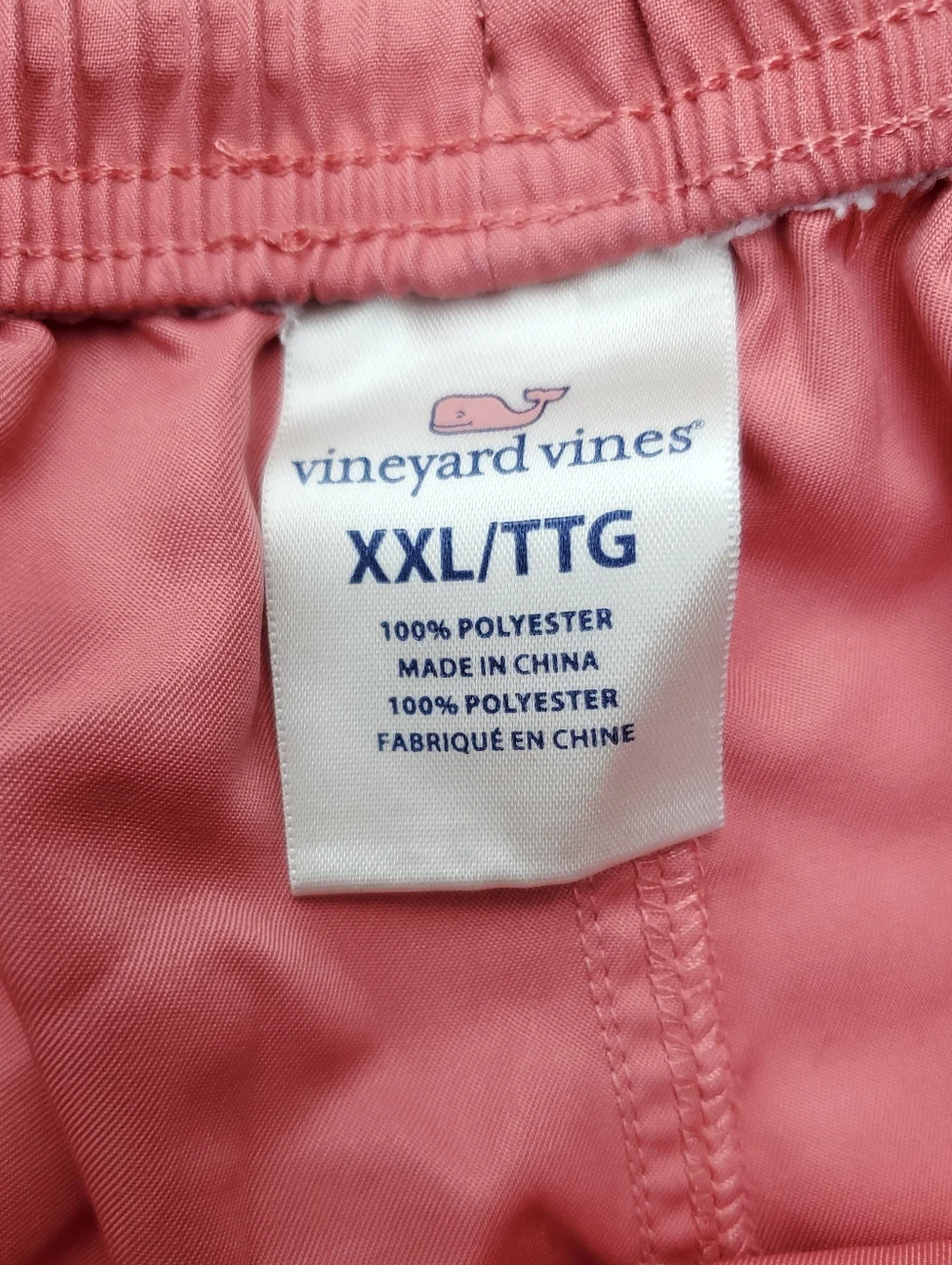 Vineyard Vines Mens Coral Swim Trunks Vacation Summer Shorts Size XXL Drawstring